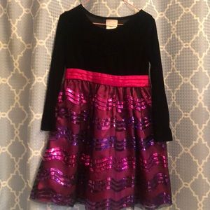 Pink and Black Party Dress